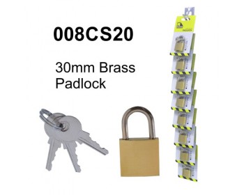 Clip Strip of 30mm Brass Padlocks